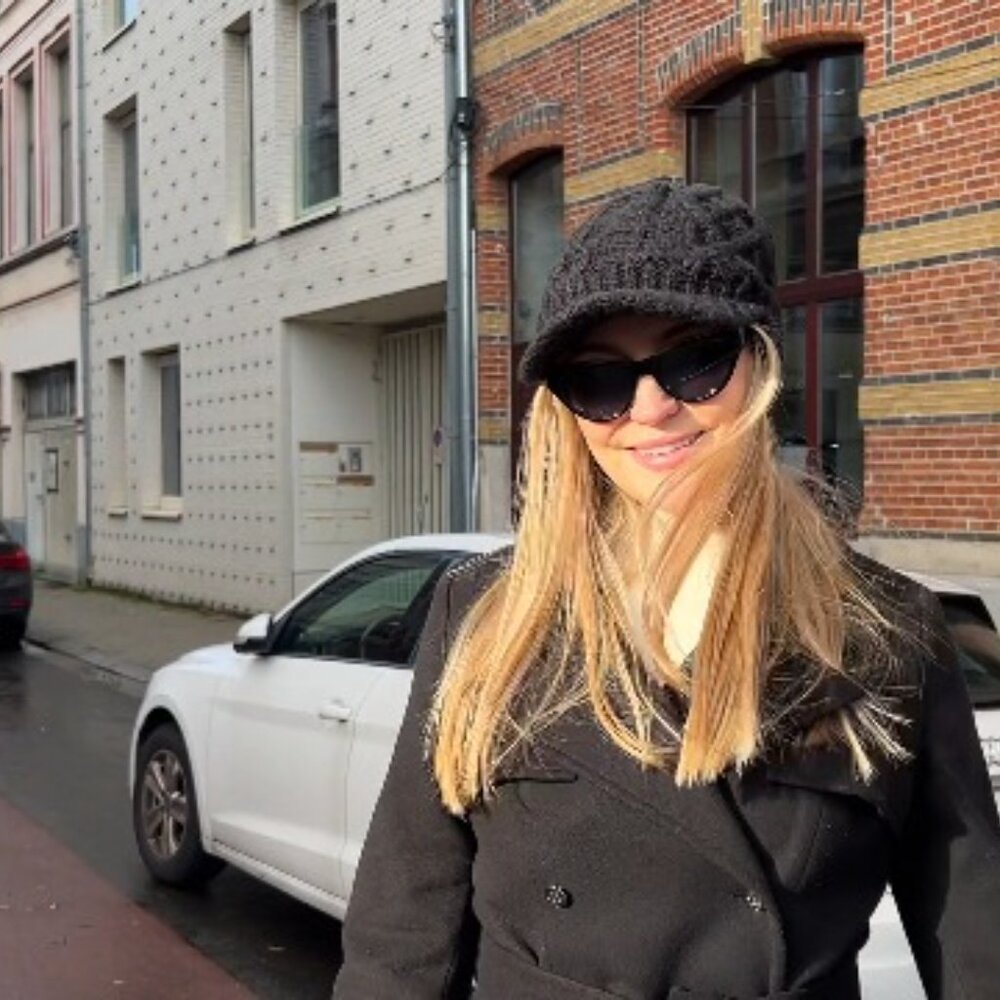 Oversized Cable Knit Wool Blend Visor Beanie Warm… - image 8